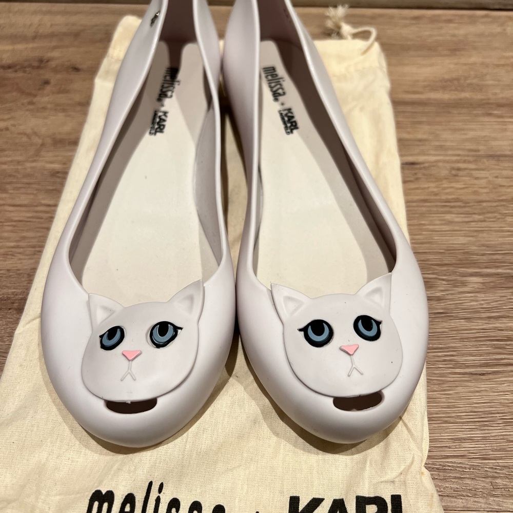 Melissa White Cat Flats
